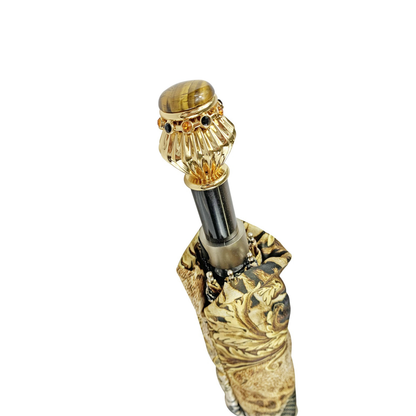 Mini Folding Umbrella - Luxury Jeweled Handle, UV Protection, Travel Rainproof