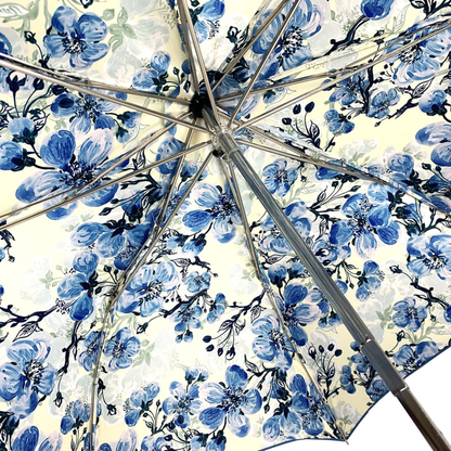 Goldplated Crystal Umbrella – 24K Gold Handle, Swarovski Accents, Folding Rain Protection