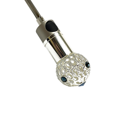 Folding Umbrella Ladies – Elegant Floral Design With Silver Plated Handle | UV Protection