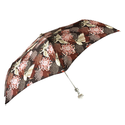 Women's Folding Umbrella – Elegant Heron Design | Lightweight Rainproof Travel Accessory