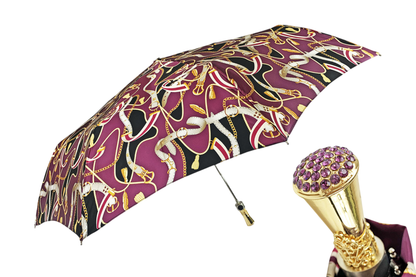 Women Folding Umbrella – Crimson Canopy | Automatic Open, Lightweight Rain Shield