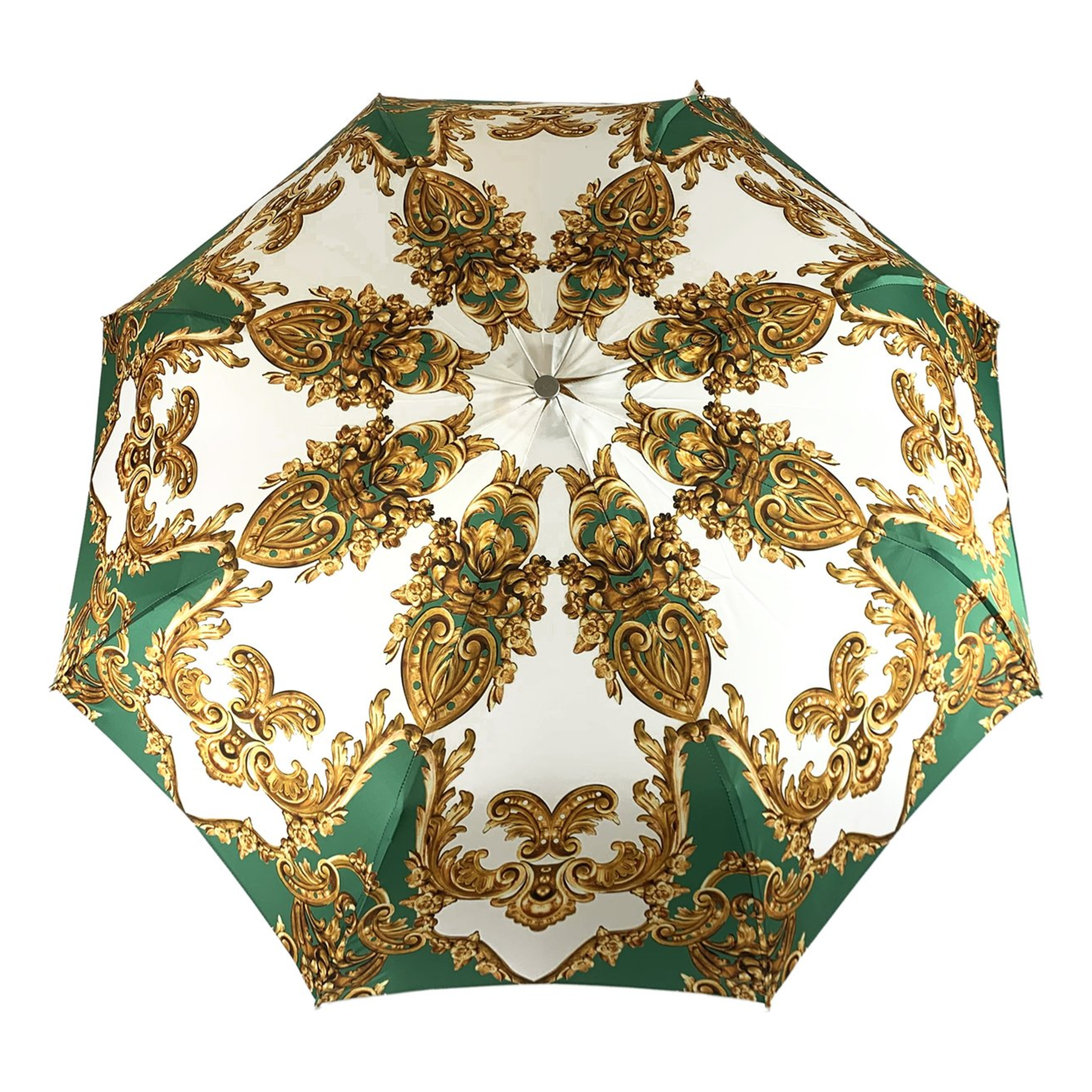 Ladies Folding Umbrella – Compact Travel Umbrella with Silver Handle & 50+ UPF Protection