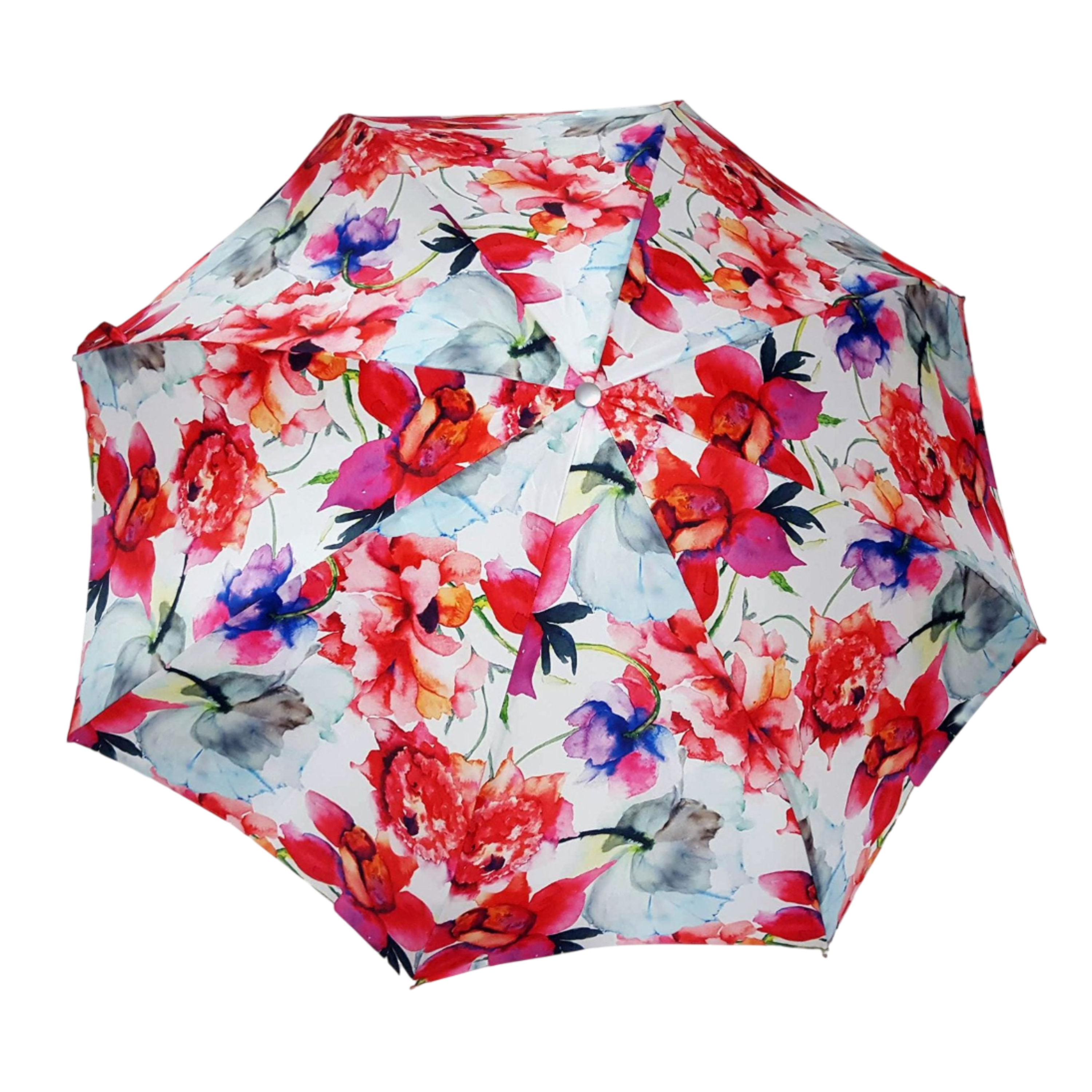 Folding Umbrella – Luxury Floral Design With Pearl Handle, UV Protection Rain Umbrella