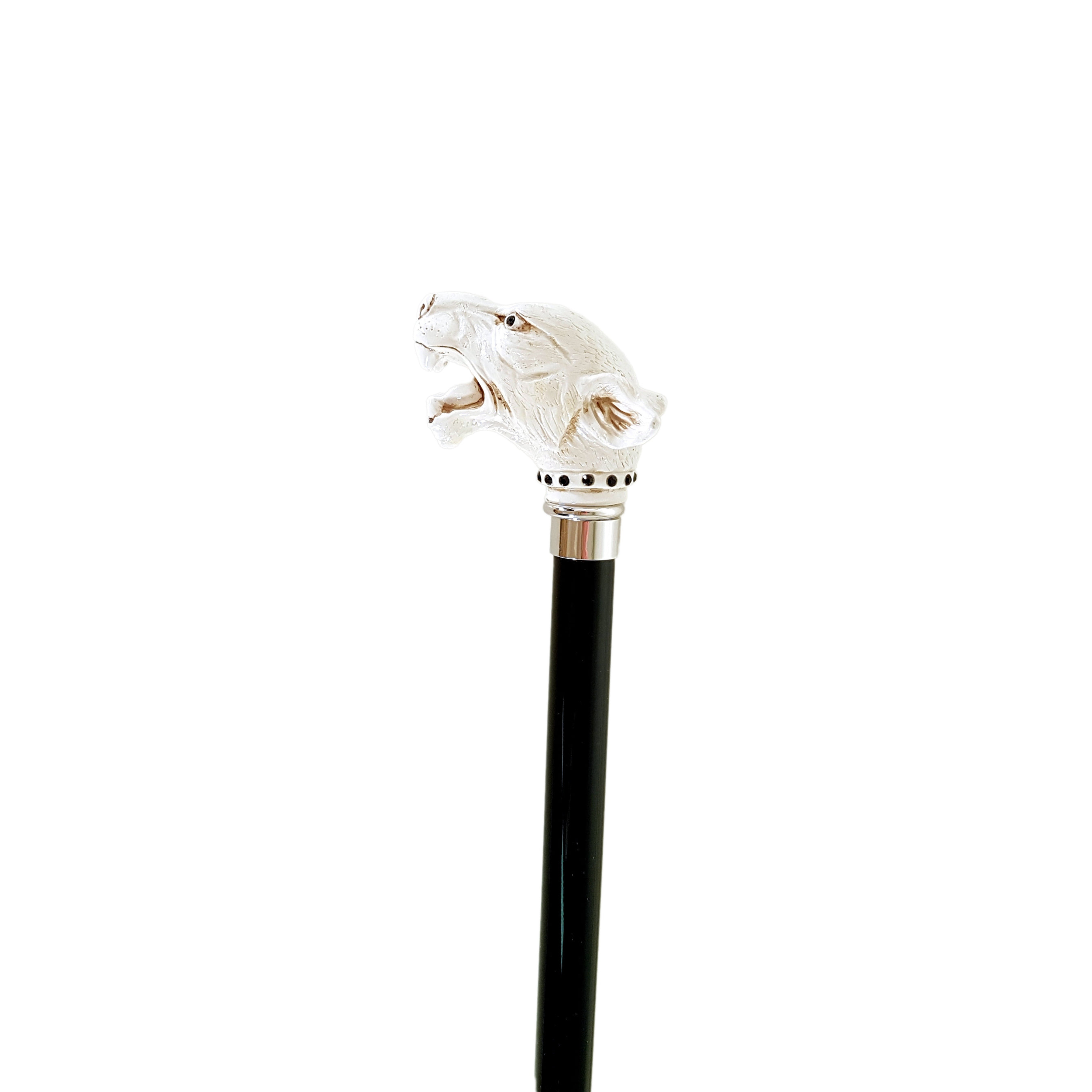 Swarovski Walking Cane – Handcrafted Ivory Lacquered Luxury Wooden Stick