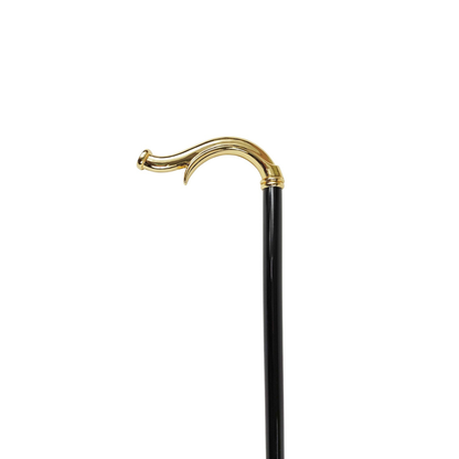 Elegant Walking Stick – 24K Gold-Plated Brass Handle | Italian Luxury Cane