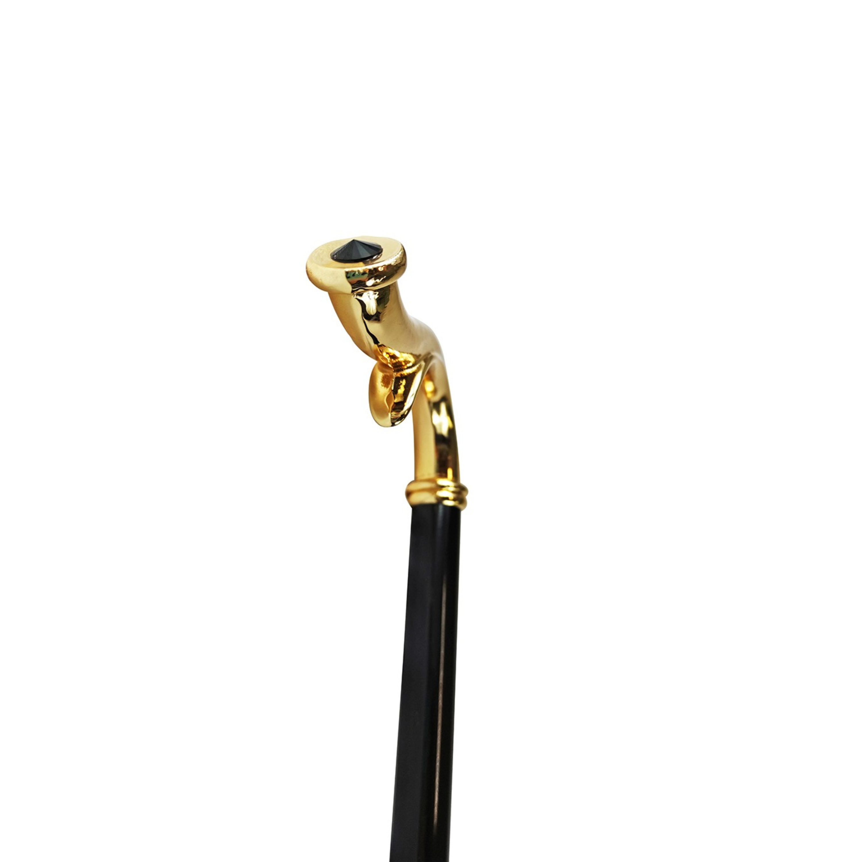 Elegant Walking Stick – 24K Gold-Plated Brass Handle | Italian Luxury Cane