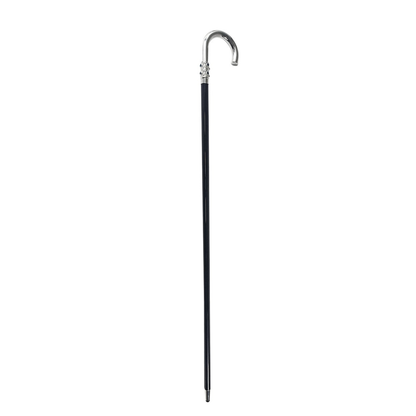 Italian Walking Stick - Handcrafted Cane with Dark Blue Crystals & Silver Plated Handle