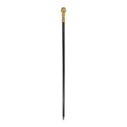 Luxury Walking Cane – Handcrafted Italian 24K Gold-Plated Red Crystal Handle
