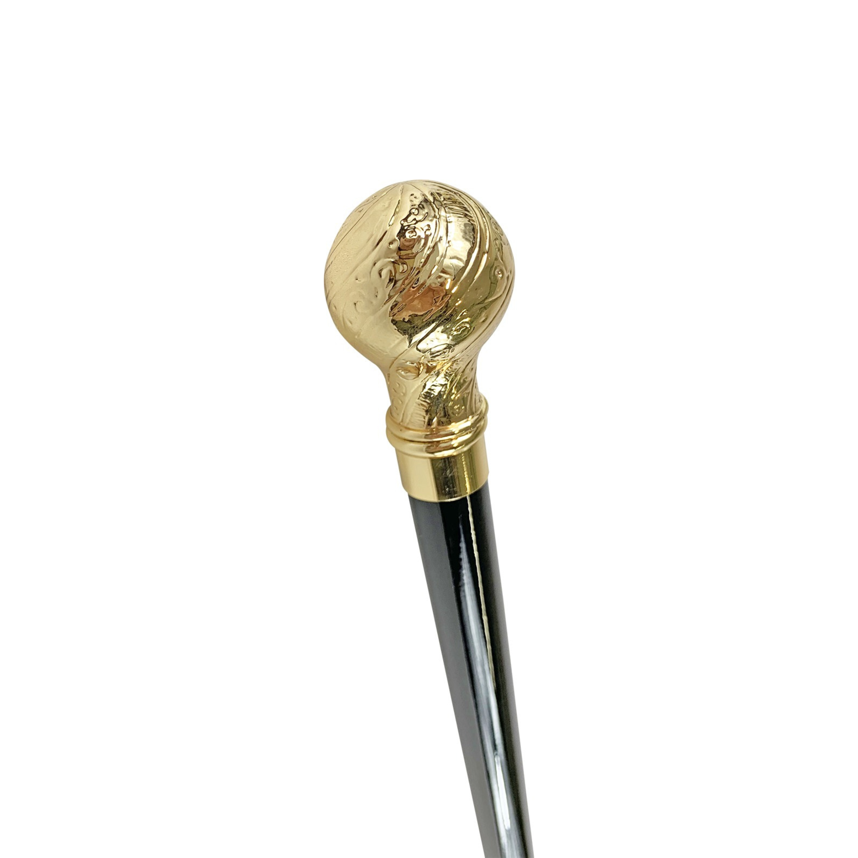 Gold Plated Walking Stick – Handcrafted Ceremonial Cane with 24K Gold Handle
