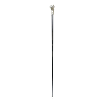 Silver Plated Walking Stick – Handcrafted Ram Handle Cane with Black Beechwood Shaft