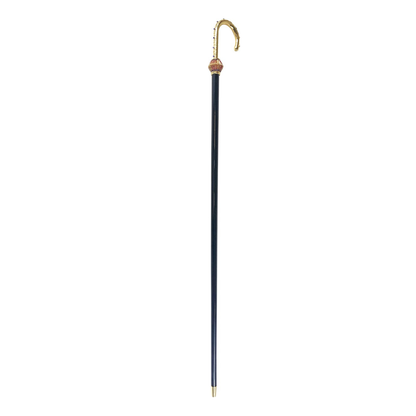 Luxury Walking Cane - Elegant Ladies Crystal Handle, 24K Gold Plated, Italian Craft