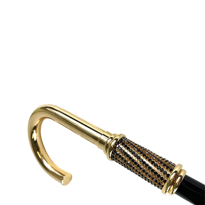 Luxury Walking Stick - Italian Handcrafted Cane with Swarovski & 24K Gold