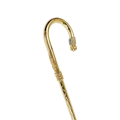 Italian Walking Stick – Limited Edition 24K Gold Plated Solid Brass Cane