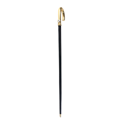 Gold Plated Walking Stick - Luxury Italian Handcrafted Cane with Swarovski Crystal Handle