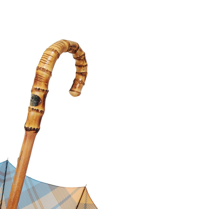 Ilmarchesato designer gentleman's umbrella featuring a whangee bamboo handle, elegantly crafted for men.