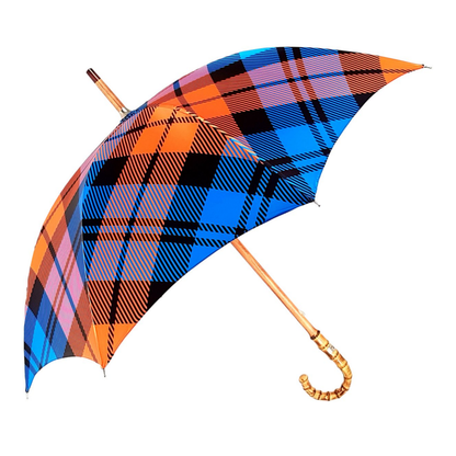 Ilmarchesato handmade gentleman's umbrella with whangee bamboo handle, showcasing elegant design and sturdy construction.