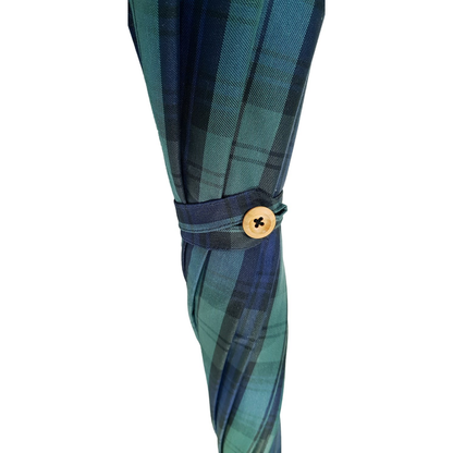 Ilmarchesato cotton double-canopy men's umbrella with satin interior, featuring sturdy frame and elegant design.