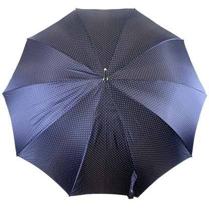 Ilmarchesato gentleman's umbrella featuring a silver-plated hawk handle, showcasing elegant design and craftsmanship.