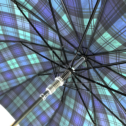 Ilmarchesato gentleman’s umbrella with an antiqued handle, inspired by Sherlock Holmes, showcasing classic elegance.