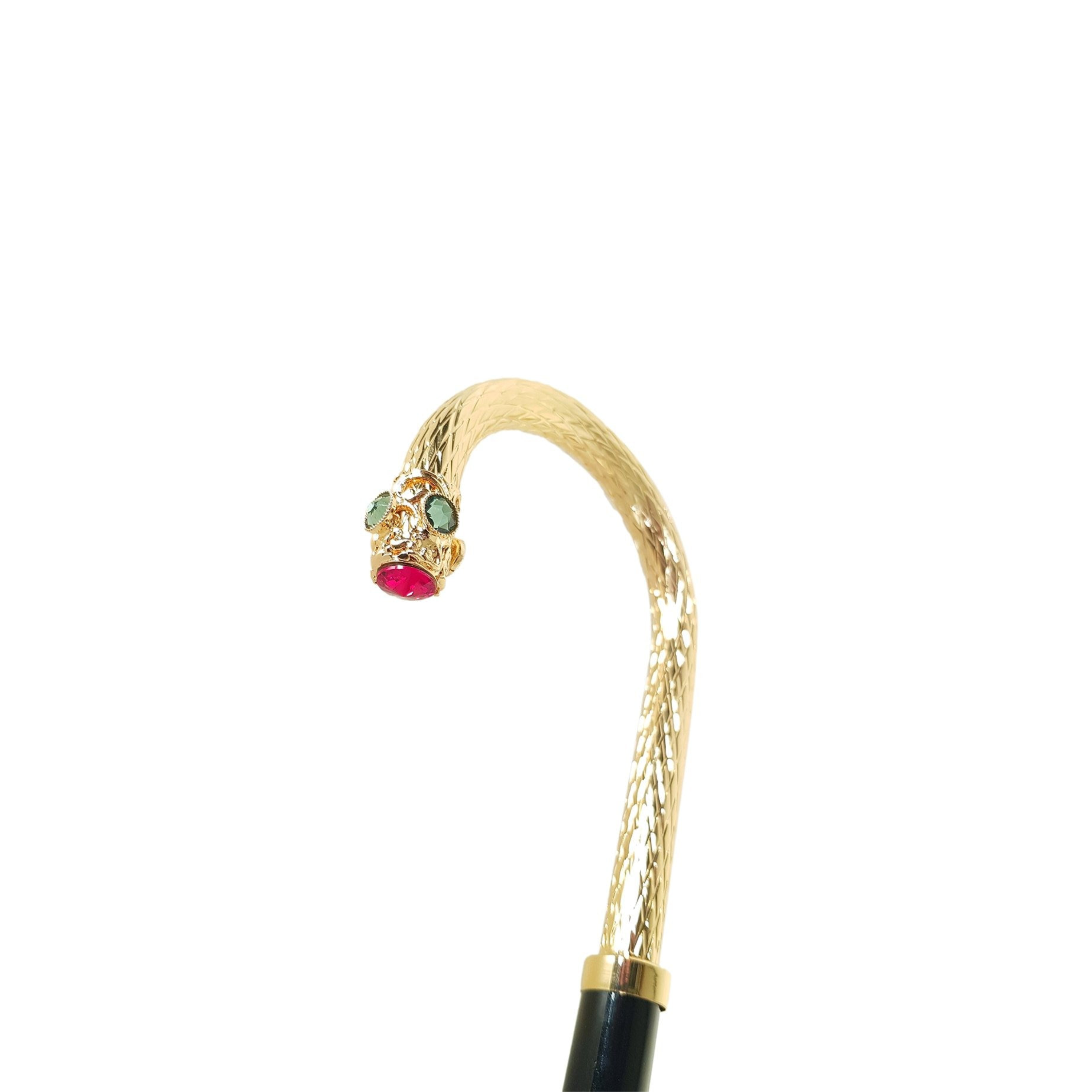 Burgundy Rose double canopy luxury rain umbrella for women with floral pattern and sturdy handle, by Ilmarchesato.
