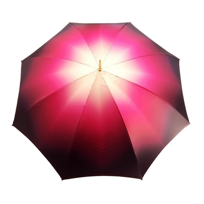 Luxury Ilmarchesato double canopy umbrella with a pearl handle, featuring a stylish gradient satin design.
