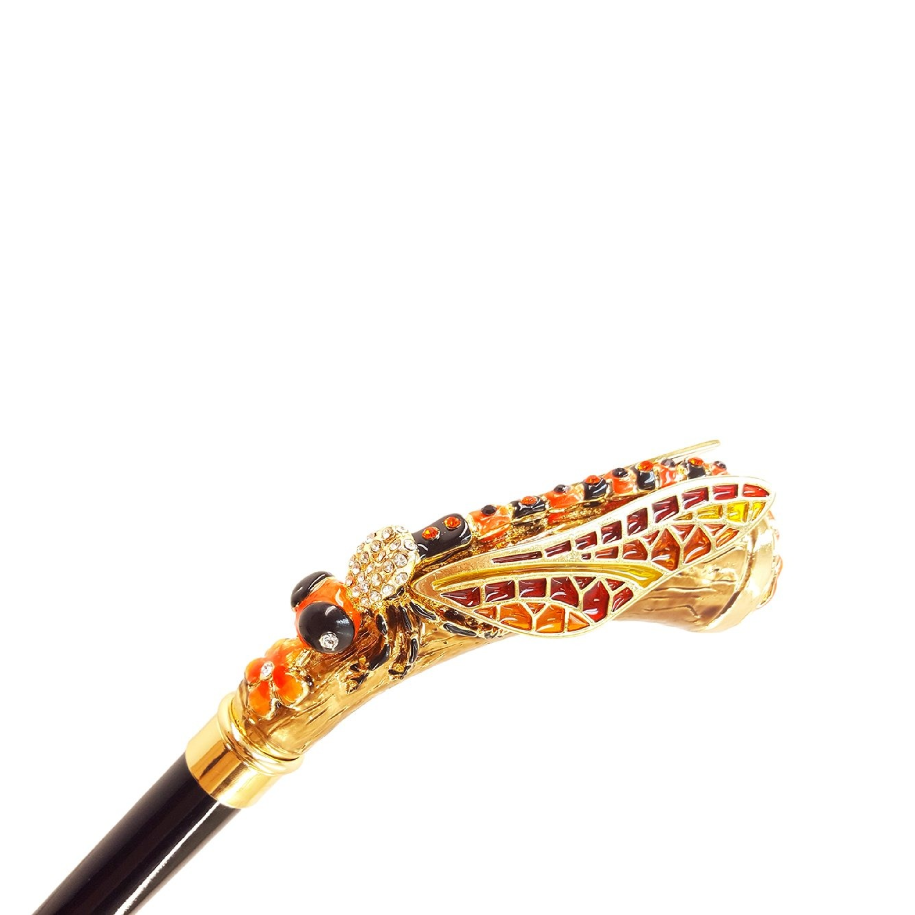Ilmarchesato dragonfly-inspired double canopy luxury umbrella for women, featuring vibrant colors and elegant design.