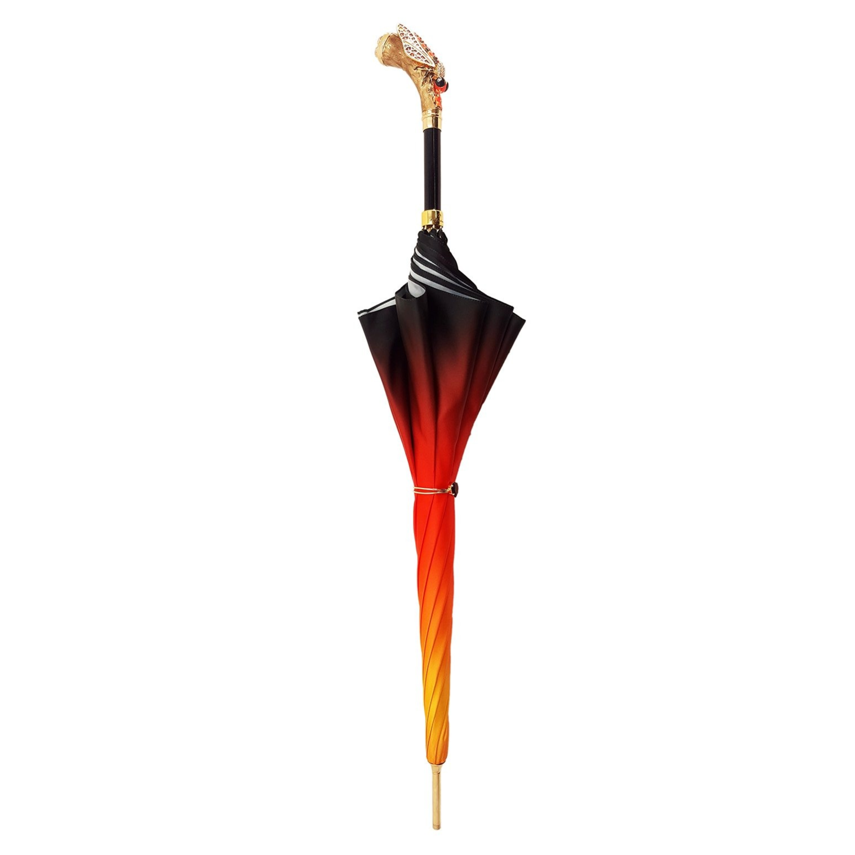 Ilmarchesato dragonfly-inspired double canopy luxury umbrella for women, showcasing vibrant colors and elegant design.