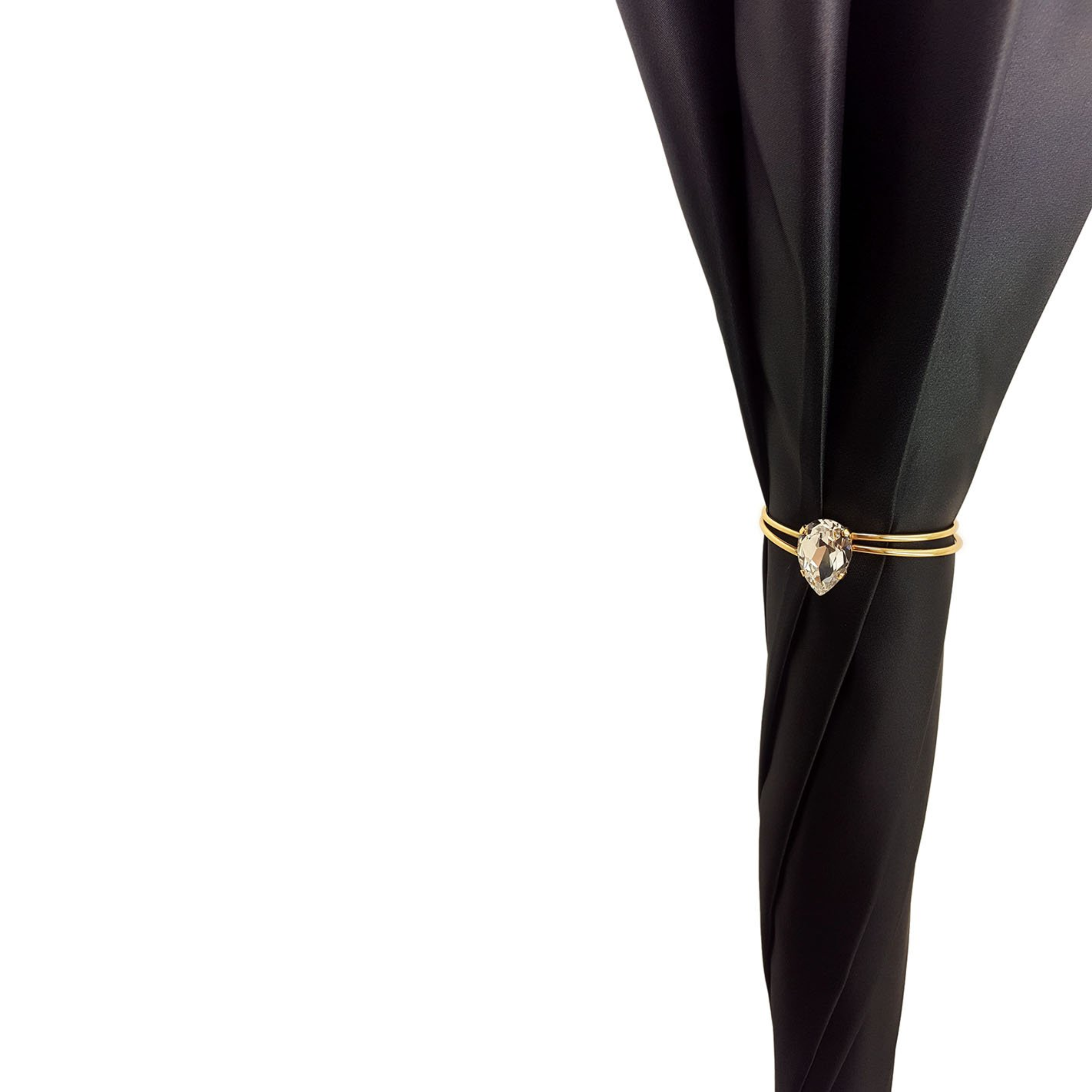 Elegant gradient grey Ilmarchesato rabbit umbrella showcasing luxury design against a neutral background.