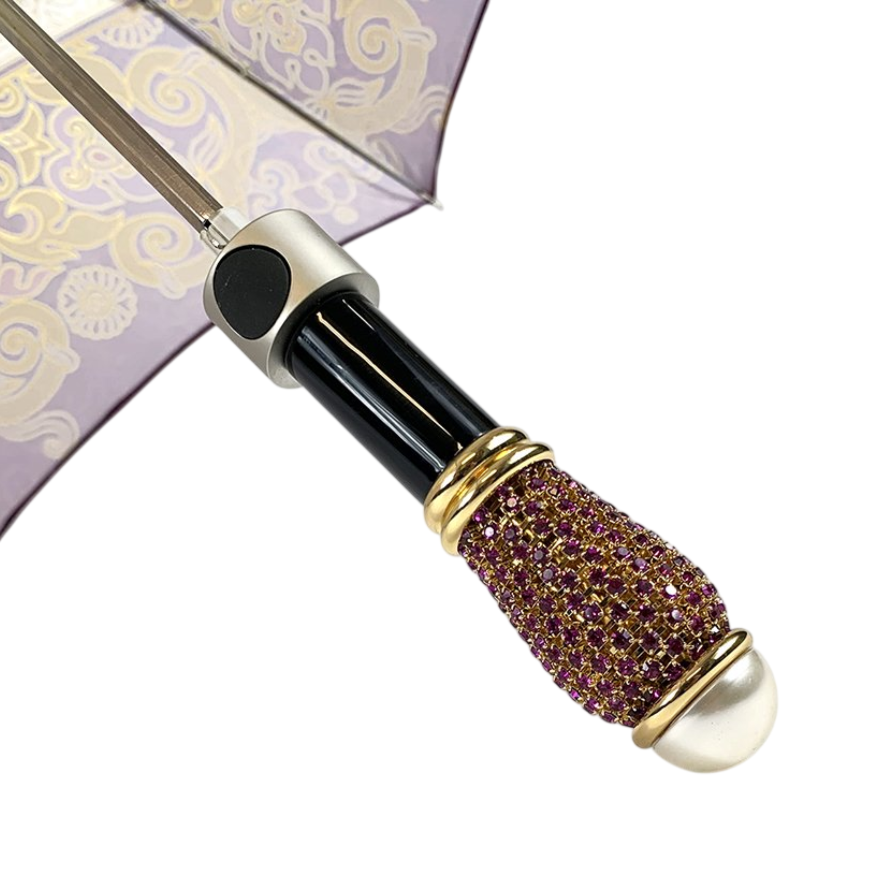 Exclusive Geometric Women’s Folding Umbrella with Swarovski Crystals