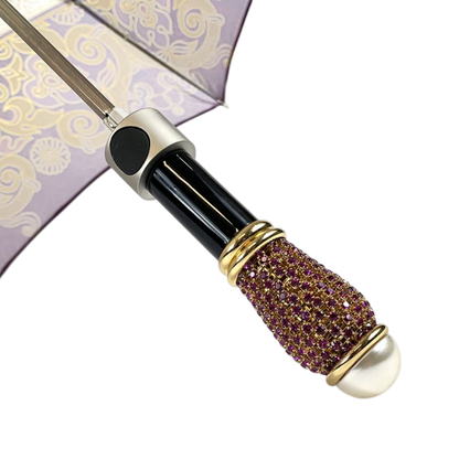 Exclusive Geometric Women’s Folding Umbrella with Swarovski Crystals