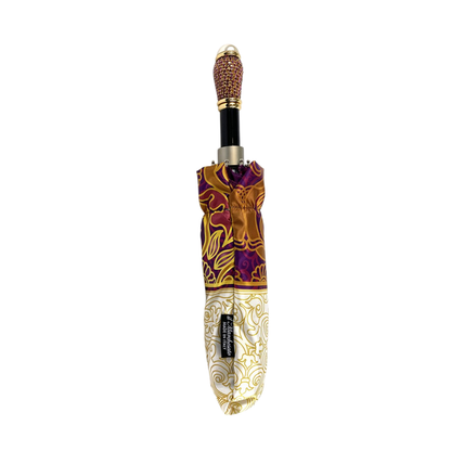 Exclusive Geometric Women’s Folding Umbrella with Swarovski Crystals