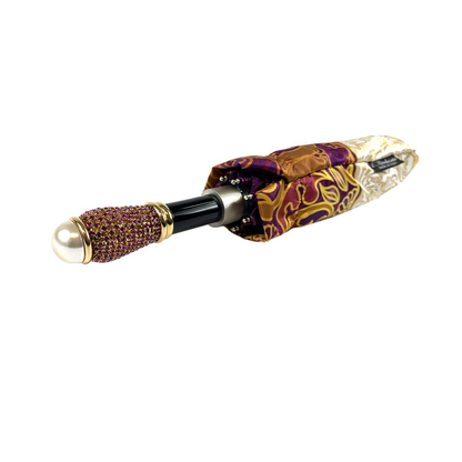 Exclusive Geometric Women’s Folding Umbrella with Swarovski Crystals