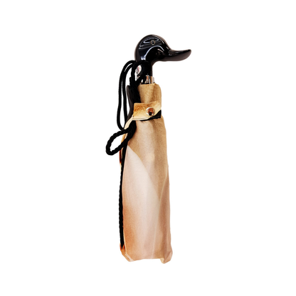 Lotus Women’s Folding Umbrella with Black Duck Handle
