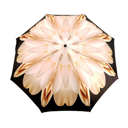 Lotus Women’s Folding Umbrella with Black Duck Handle