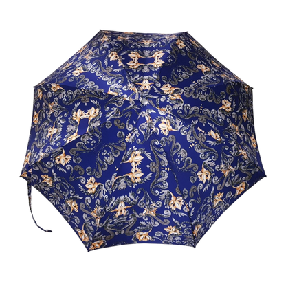 Exclusive Floral Women’s Folding Umbrella with 24K Jeweled Handle