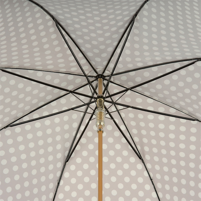 Automatic Opening Umbrella – Chihuahua Dots Patterned Rain Umbrella with Brass Handle
