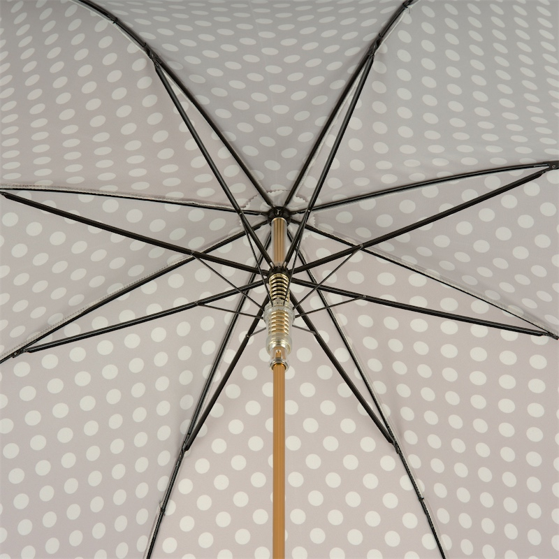 Automatic Opening Umbrella – Chihuahua Dots Patterned Rain Umbrella with Brass Handle