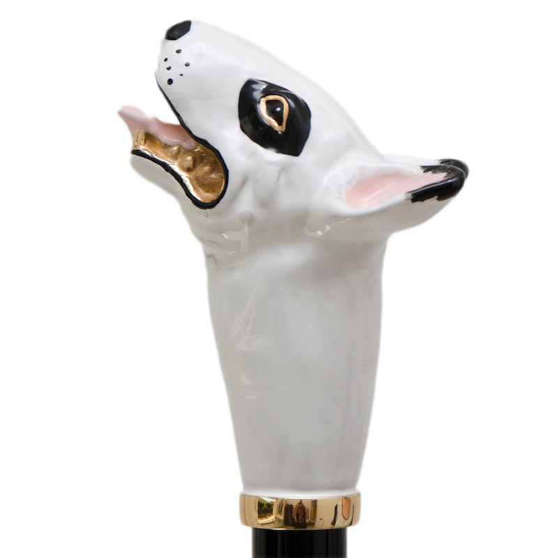 Bull Terrier Umbrella – Automatic Rain Umbrella with Enameled Brass Handle