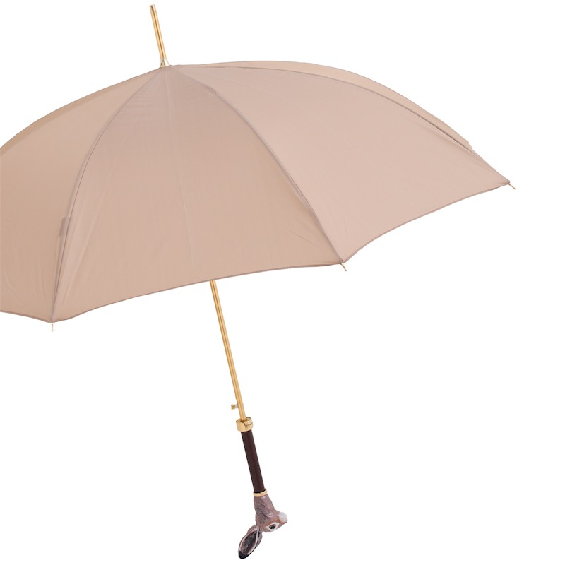Luxury Automatic Umbrella – Italian Handmade Rain Umbrella With Enameled Brass Handle