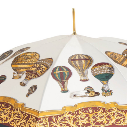 Colorful Designer Umbrella - Automatic Open Balloons Print with Acetate Handle