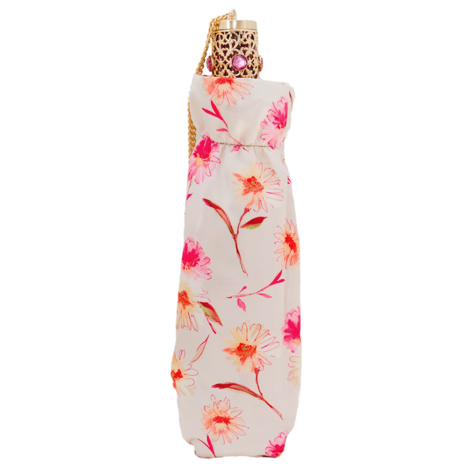 Folding Umbrella – Handmade Italian Flowered Design With Acetate Brass Handle