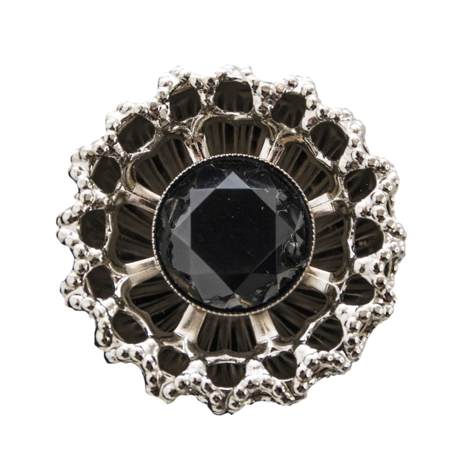 Designer Folding Umbrella – Jewel Print, Brass Handle, Handmade Italian Luxury