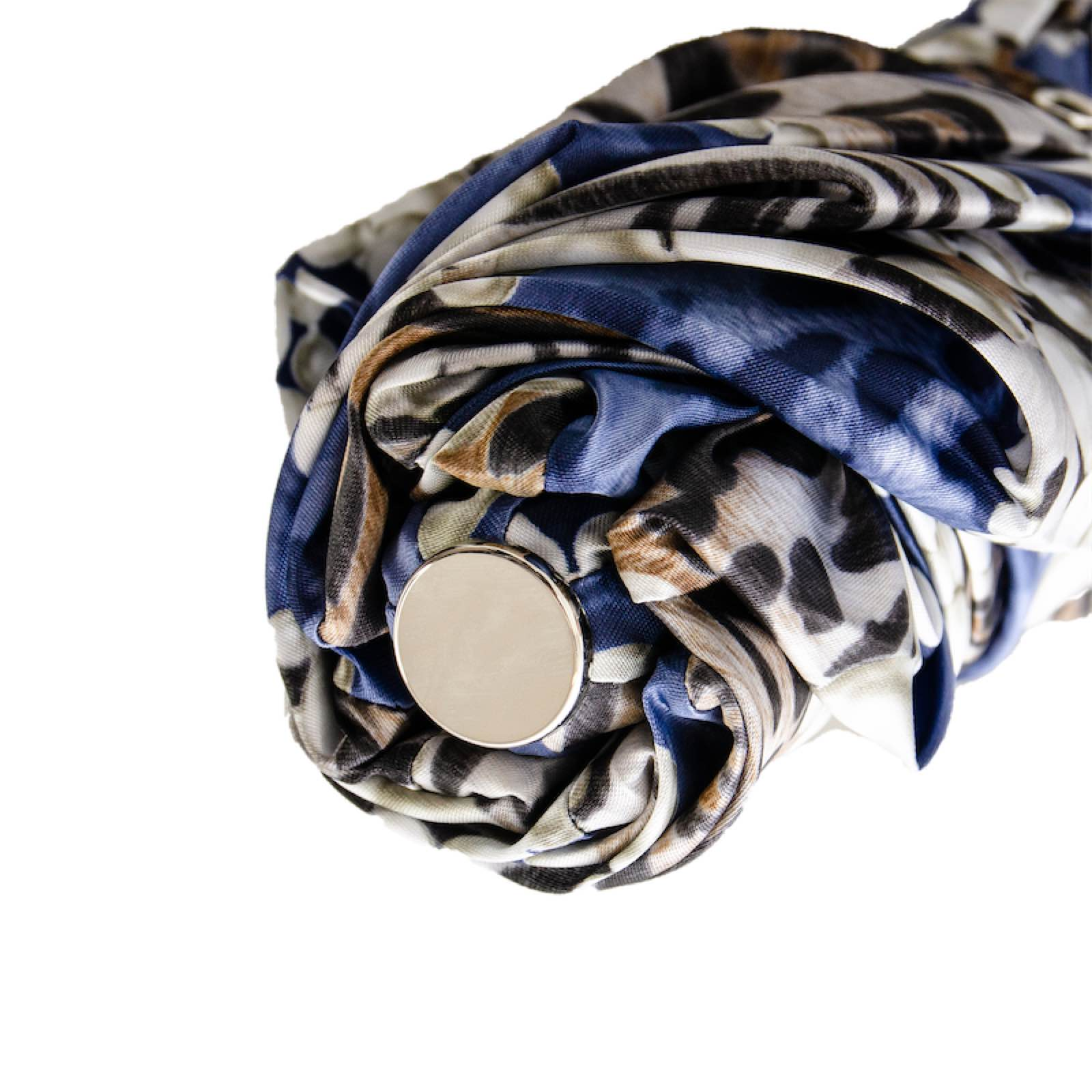 Folding Umbrella Pearl – Handmade Italian Compact Rain Umbrella with Luxury Leather Handle