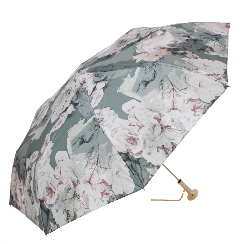 Luxury Collapsible Umbrella – Handmade Italian Folding Rain Umbrella With Jeweled Brass Handle