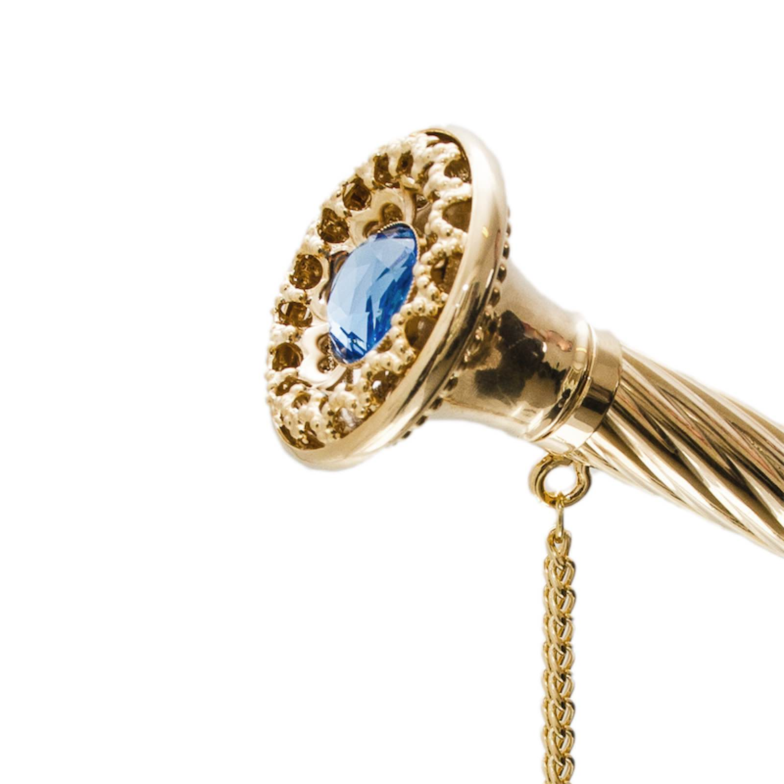 Folding Manual Umbrella – Brass Handle, Handmade Italian Rain Umbrella, Compact & Wind Resistant