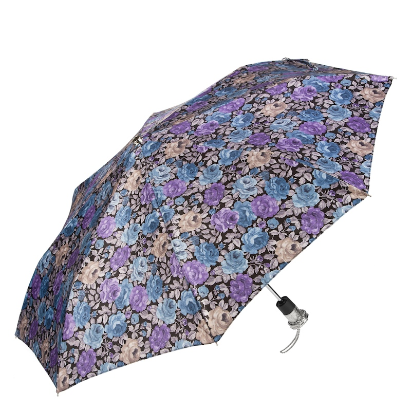 Flowered Folding Umbrella – Automatic Open-Close, Handmade Italian Luxury