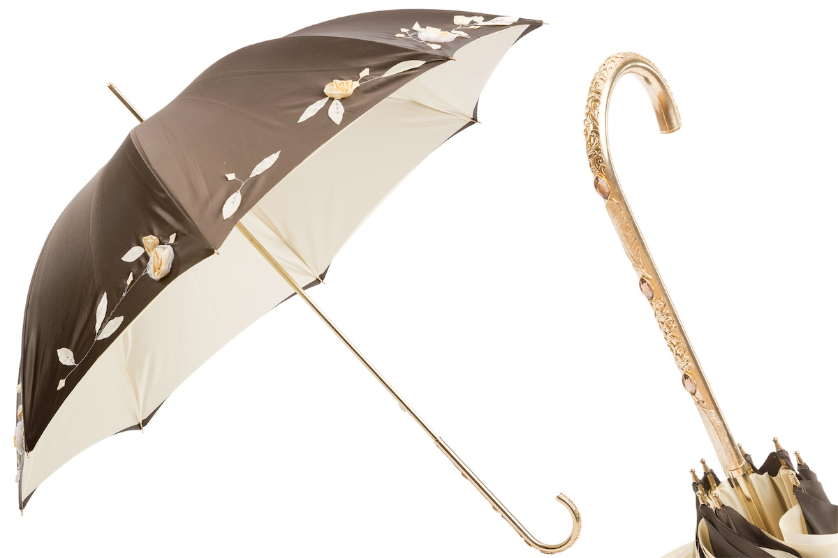 Hand Embroidered Umbrella – Luxury Double Cloth Rain Protection Accessory