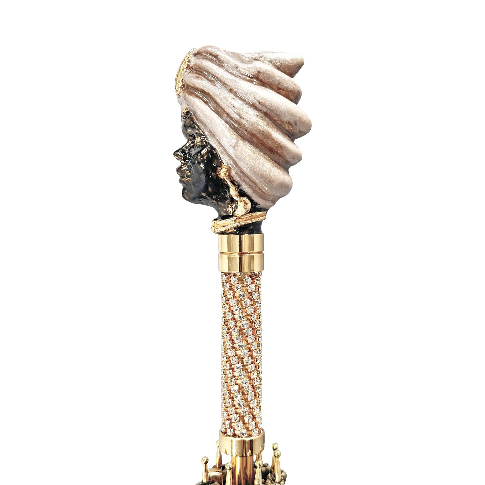 Exclusive Sicilian Umbrella – Handmade Italian Jacquard Fabric Rain Protection