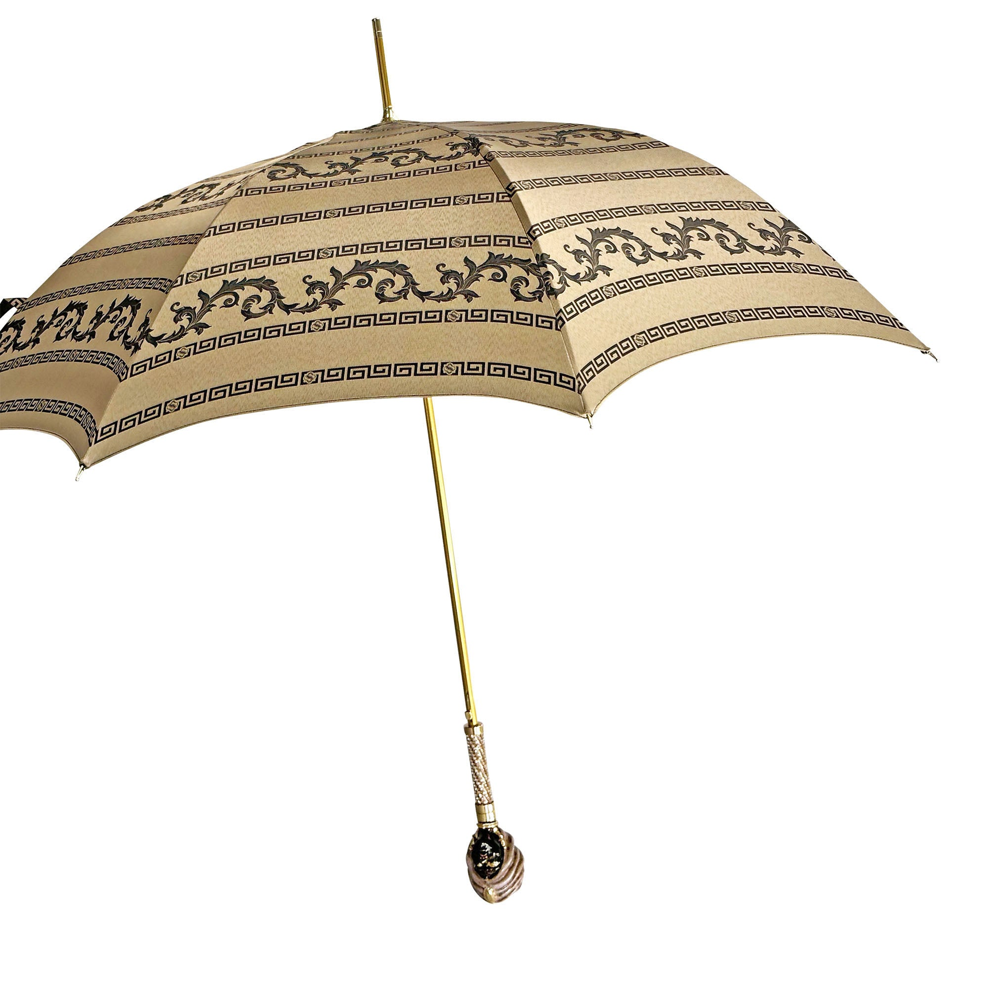 Exclusive Sicilian Umbrella – Handmade Italian Jacquard Fabric Rain Protection
