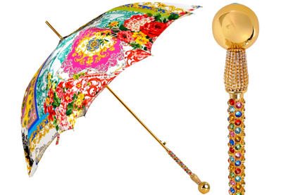 Crystal Umbrella - Limited Edition Luxury Rain Umbrella with 24K Gold Handle